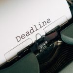 Self assessment Deadline typewriter